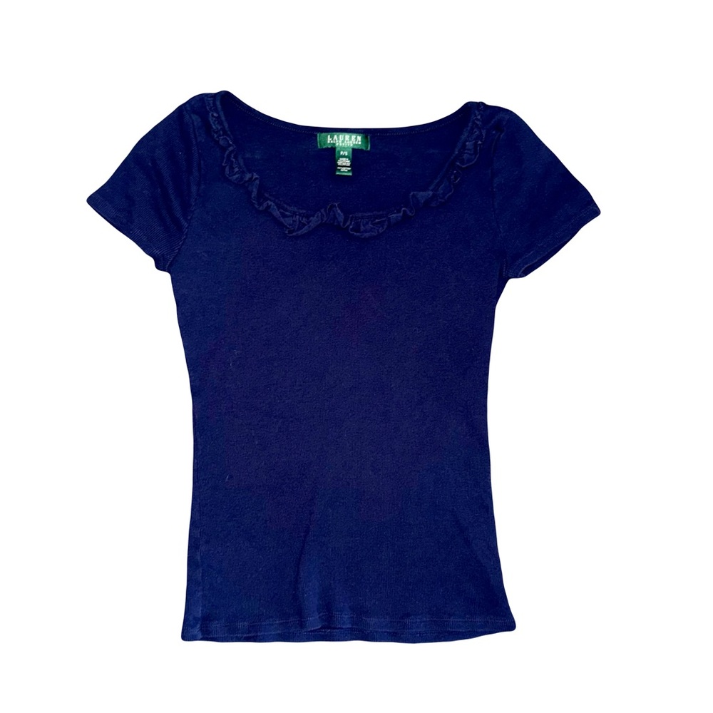 NWOT LAUREN RALPH LAUREN NAVY SHORT SLEEVE TEE SHIRT // SIZE SMALL 💙
